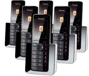 Panasonic KX-PRS120EW Cordless Phone, Six Handsets with Answer Machine