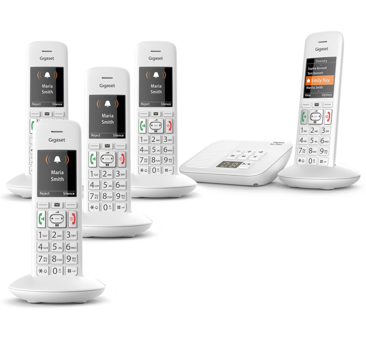 Siemens Gigaset Premium E370A Cordless Phone, Five Handsets with Big
