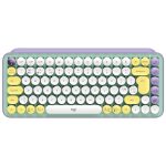 Logitech Pop Keys keyboard RF Wireless Bluetooth QWERTY UK English Mint colour, Violet, White, Yellow